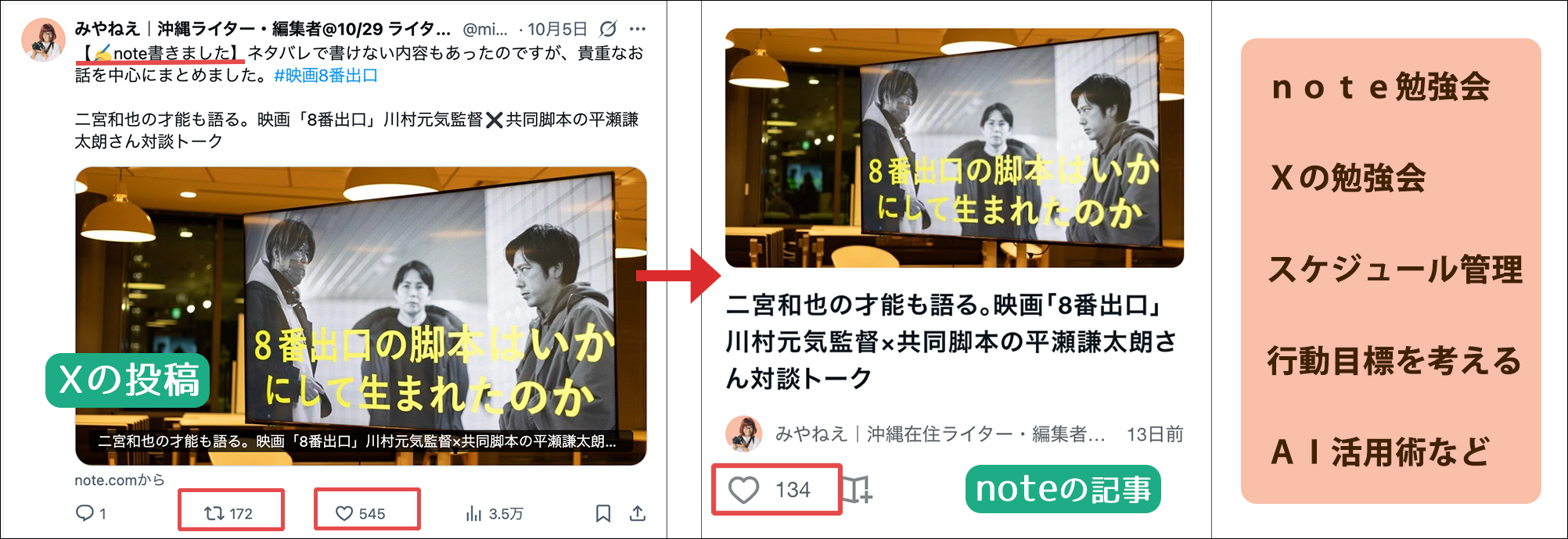 ライター活動に必要な「知らなきゃ損する知識とスキル」。記事の掲載場所「note」に実績をためていく。沖縄ライター・編集者チーム✖️編集プロダクション「OKINAWA GRIT」企画・運営。インタビュー・取材ライター講座「ライターヴィレッジ」4ヶ月コース。オキグリ代表みやねえが講師を担当します。