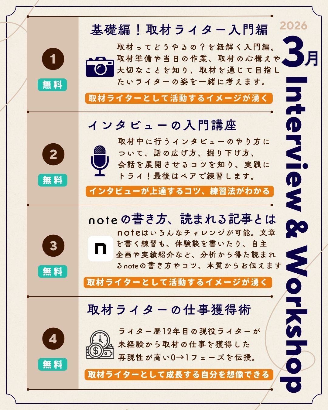 沖縄で開催！インタビュー・取材ライター講座「ライターヴィレッジ」の個別相談と体験講座を実施中（全国対象。オンライン開催）